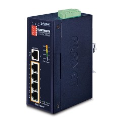 "Planet IP30 5-Port TP POE Industrial Switch - Reliable, High-Performance Networking Solution (ISW-504PT)"